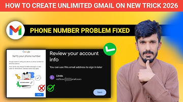 Verify Your Number Gmail Account Problem || How to Create Unlimited Gmail Account || Gmail Create 🤑