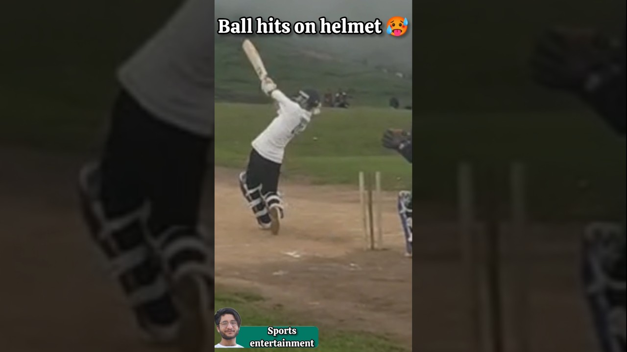 ball hits on helmet 🥵
