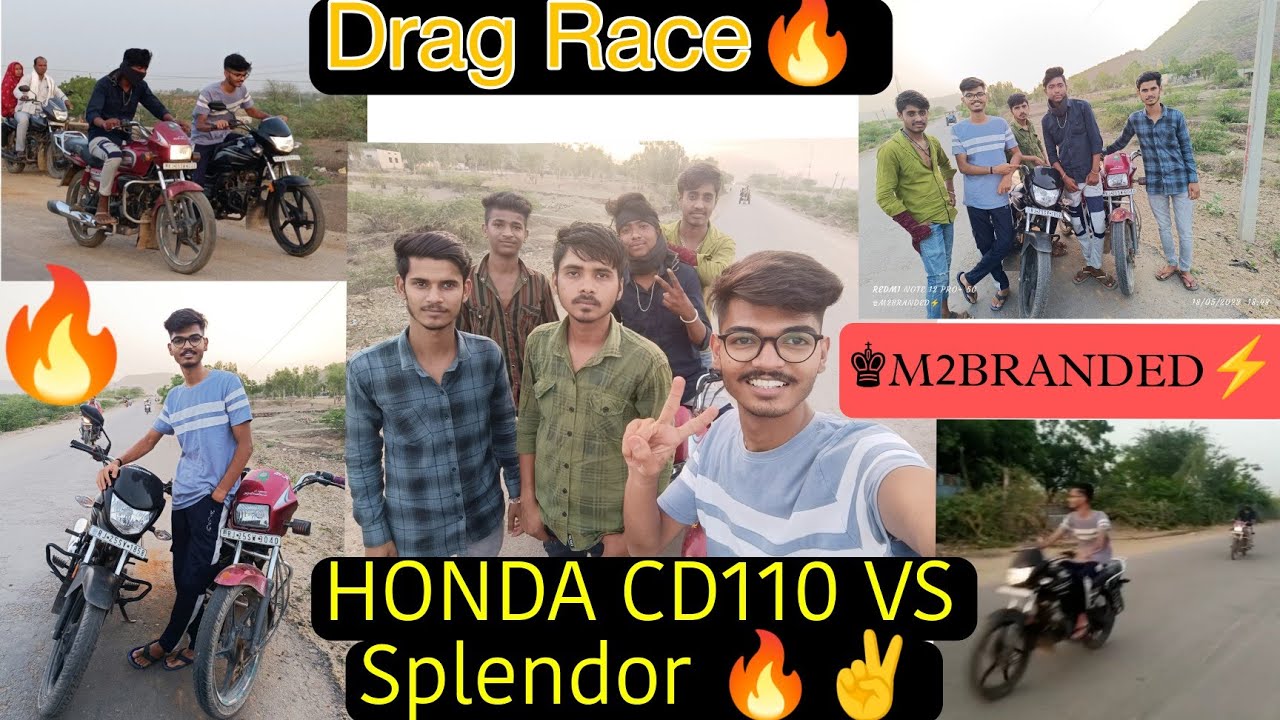Drag Race🔥:-Honda cd-110 vs Hero Splendor⚡// Winner 🏆=😱 // Best Bike ...