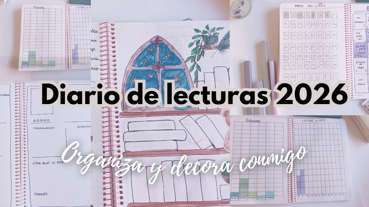 Organizando y decorando mi diario de lecturas 2026 | Cozy, charla tranquila & Relax ✨