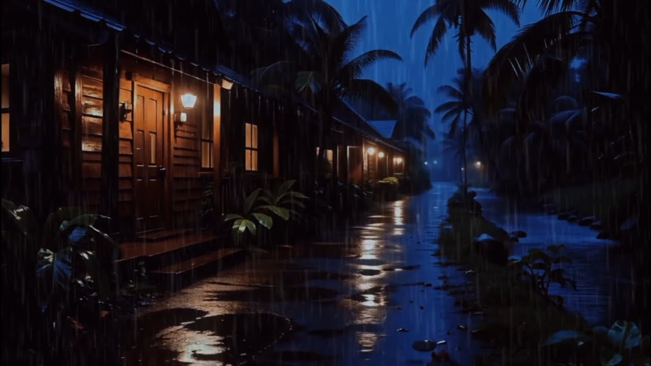 Best Rain for Fast Sleep 🌧️ | Cozy Cabin Rainfall at Night