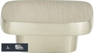 Atlas Homewares A908 Chunky Knobs 1 Inch Square Cabinet Knob Brushed Nickel