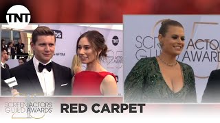 Allen Leech And Jessica Blair Herman Red Carpet Interview 25Th Annual Sag Awards Tnt