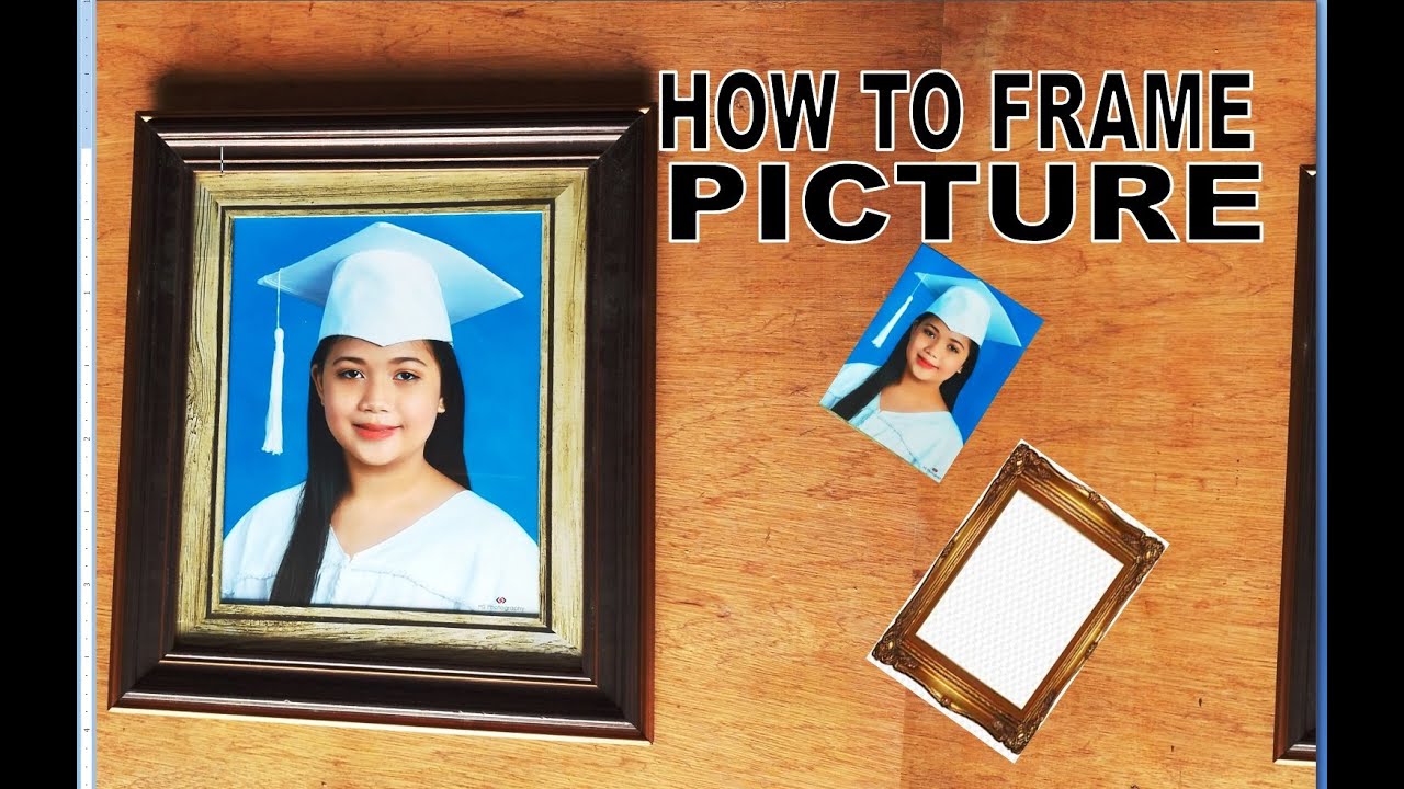 How to Frame Picture with DIY Mat board YouTube