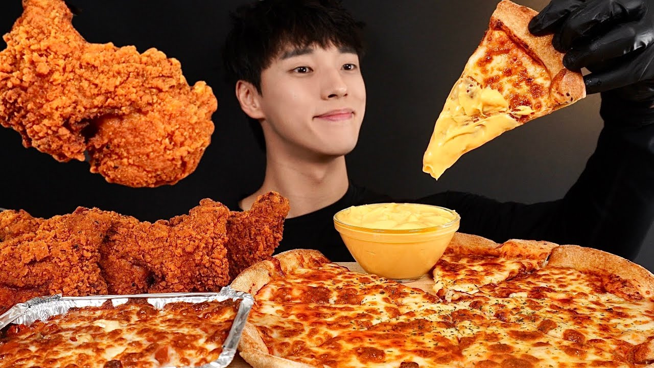 피자 한입 컷!🍕 치즈 피자, 점보 후라이드 치킨, 치즈 오븐 스파게티 먹방 PIZZA IN ONE BITES! Pizza & Chicken Mukbang Asmr Eating