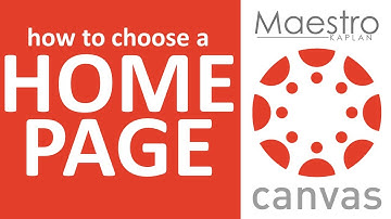 How to choose a homepage in Canvas