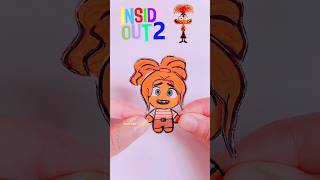 Inside Out 2 Anxiety Paper Craft #shorts #craft #love #art #diy