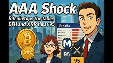 Kaiko’s 2025 Crypto Rankings Shock: BTC gets AAA, ETH & XRP tie at 95
