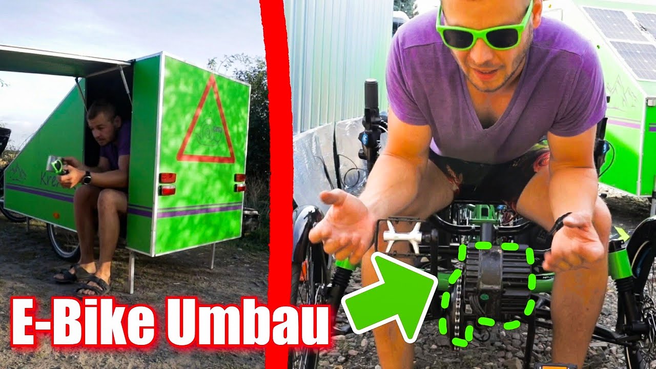 UMBAU & ÜBERNACHTUNG🔋1700Watt Fahrrad / E-TRIKE & FAHRRADWOHNWAGEN