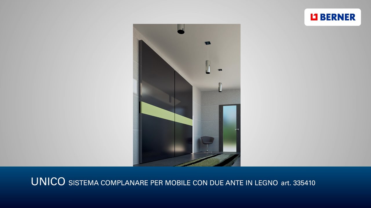 Montaggio del sistema complanare per mobili con 2 o 3 ante in legno