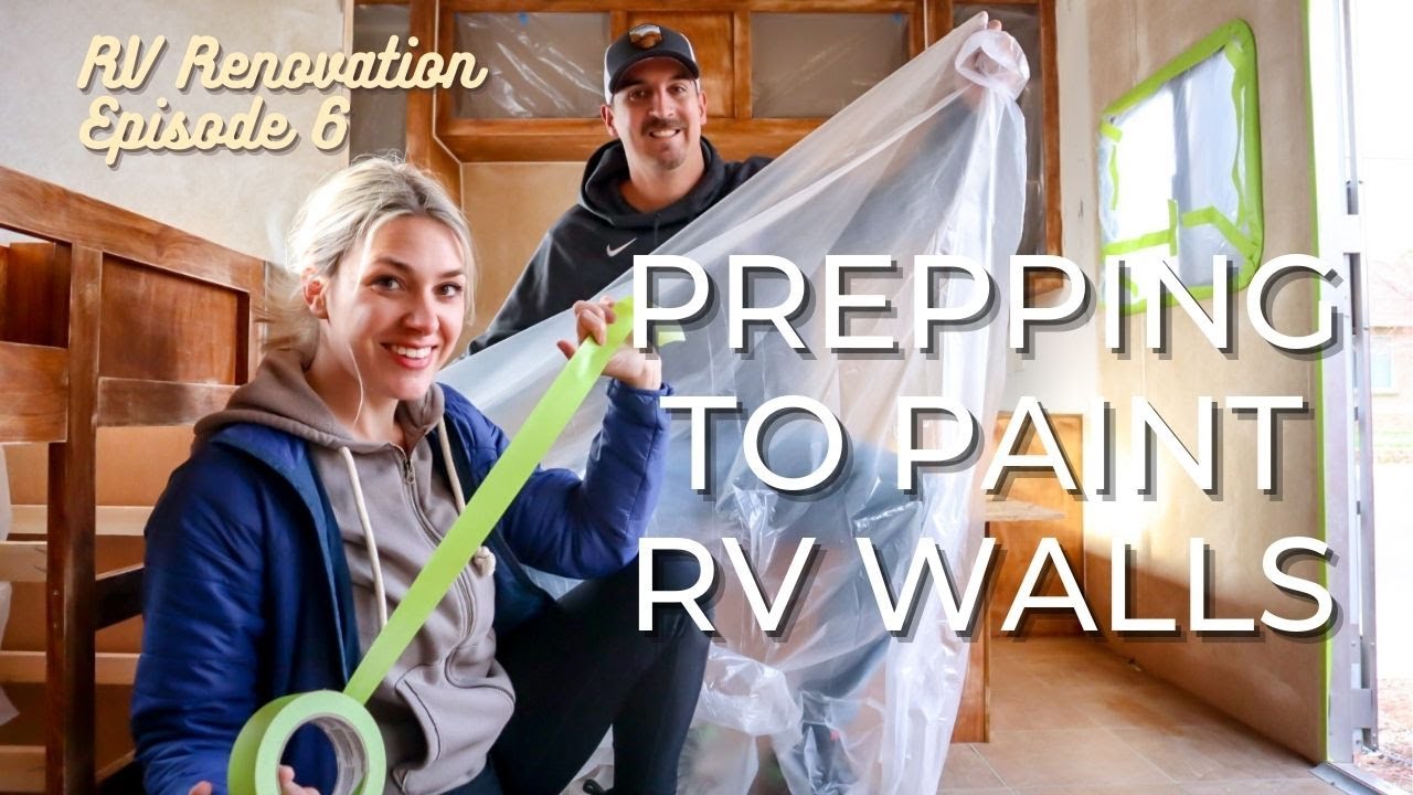 Prepping to paint interior RV walls RV Renovation Ep. 6 YouTube