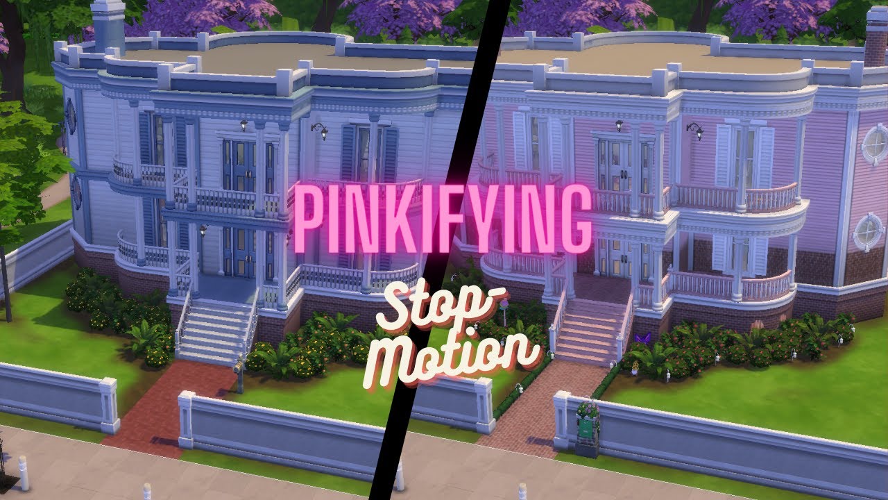 Pinkifying the Colonial House from Willow Creek  | The Sims 4