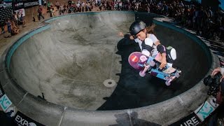 7 yo Sky -Skating bowl at her first ever contest, Exposure