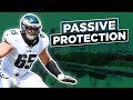 Why Lane Johnson lets pass rushers hit him first.