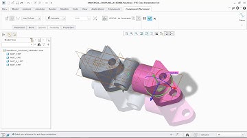 PTC - Creo Tutorial : Universal Coupling Assembly