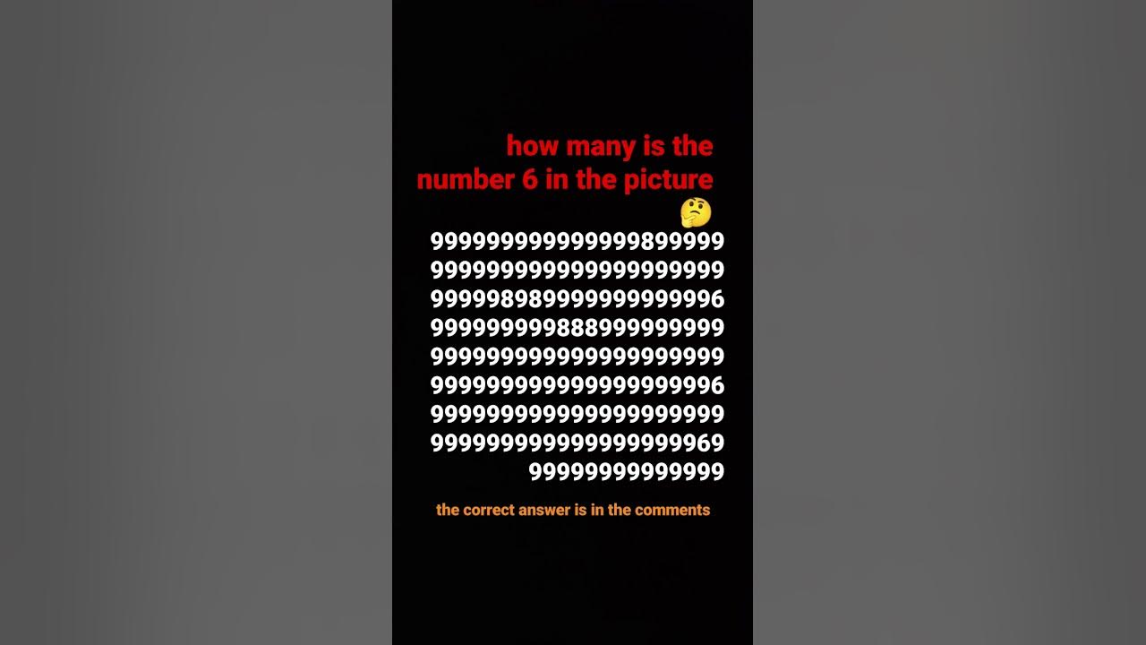 how-many-is-the-number-6-in-the-picture-youtube