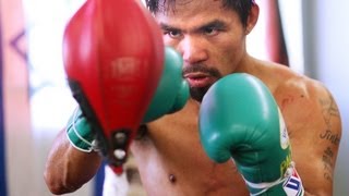 Train Like a Champ: Manny Pacquiao Works the Double Ended Bag