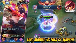 LING NEOBEAST FASTHAND MANIAC & PERFECT ROTATION GAMEPLAY VS FULL CC FRANCO & SABER (NO DEATH)!!