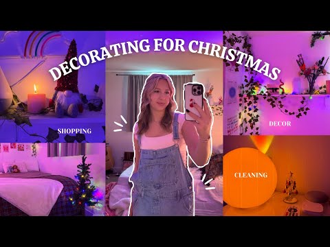 DECORATING MY ROOM FOR CHRISTMAS || Shopping, cleaning, decor