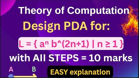 Pushdown Automata Engineering sem 4 Theory of Computation L = { aⁿ b^(2n+1)  n ≥ 1} PDA an bn+1