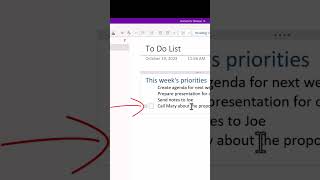 OneNote To Do List Hack You Need To Try! #shorts