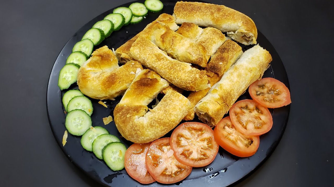 فطيرة اللحمة و الجبنة الهشة الخفيفة!!  | Crispy and light meat and cheese pie!!