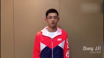 张继科 Zhang Jike sent wedding wishes to Minxia Wu