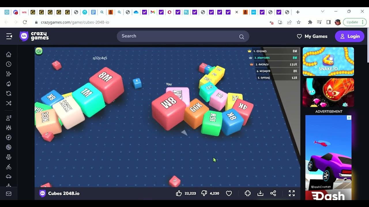 Cubes 2048.io 🕹️ Jogue no CrazyGames