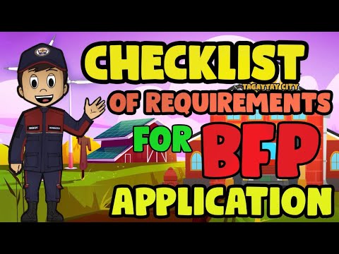 CHECKLIST OF REQUIREMENTS FOR BFP APPLICATION