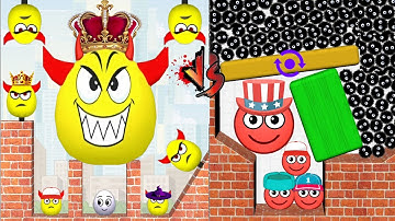 DRAW TO SMASH Vs HIDE BALL - All Levels New UPDATE Satsfying Double gameplay #hideball #drawtosmash