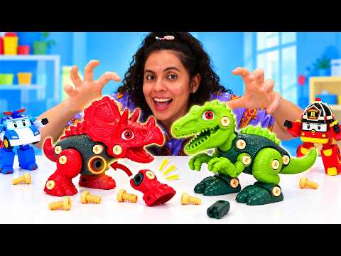 ¡Armamos un dinosaurio pieza por pieza! Un divertido rompecabezas