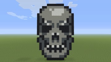 Minecraft Pixel Art - Skeleton Skull