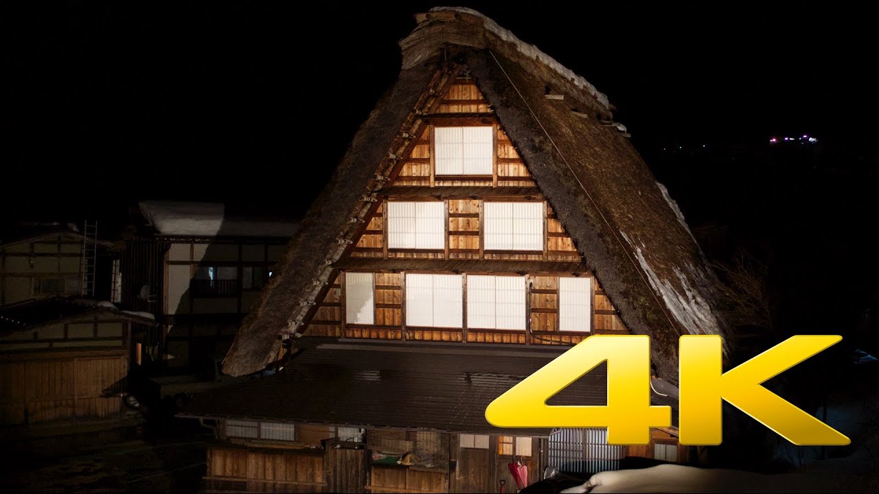 Shirakawa-Go Ogimachi Village Winter Illuminations Part II - Gifu - 白川郷 - 4K Ultra HD