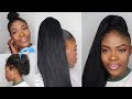 QUICK & EASY HIGH SLEEK PONYTAIL with BRAIDING EXPRESSION / under 10 minutes.