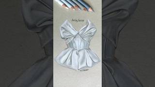White satin dress drawing #drawing #painting #illustration #fashiondesign #fashion #tutorial #فشن