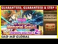 guaranteed finally step 1? total of 26 char 22 weapon anniversary scouts sao memory defrag
