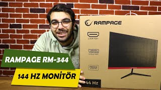 EN UCUZ 144hz IPS GAMING MONİTÖR | Rampage RM-344 1MS, Kurulum, İnceleme, Kötü Yanları