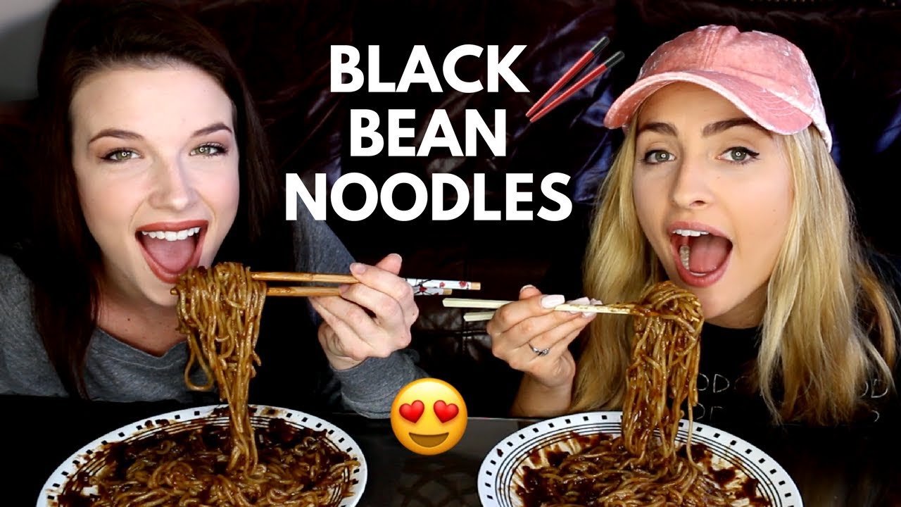 INSTANT JJAJANGMYEON! Fire roasted black bean noodles mukbang