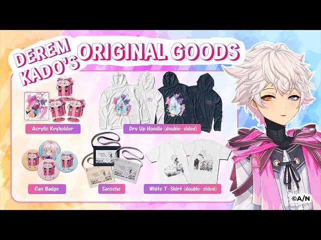 【 Freetalk 】Derem's Original Goods are out!! Check them out!!【 NIJISANJI | Derem Kado 】のサムネイル