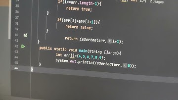 Check if the array is sorted or not java recursion ||