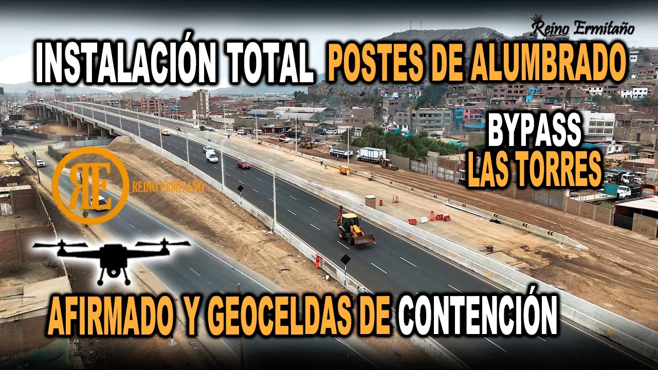 INSTALACIÓN TOTAL  Postes De ALUMBRADO- BYPASS LAS TORRES- Rampa y Mallas Geoceldas- PRIALÉ 18/02/26