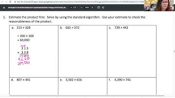 5th gr Module 2 Lesson 8- Fluently multiply multi-digit whole numbers using the standard algorithm
