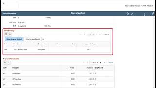 Reviewing the Review Paycheck Page PY382