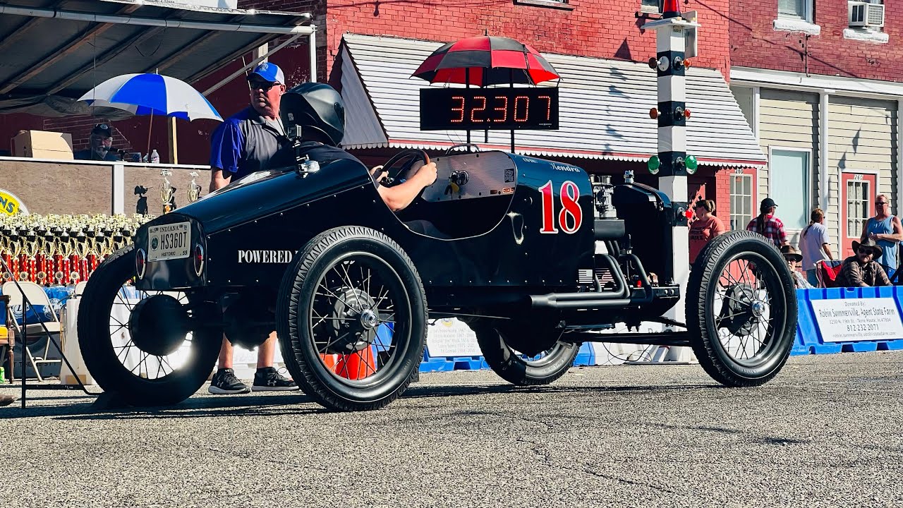 2023 Newport antique auto hill climb in car view - YouTube