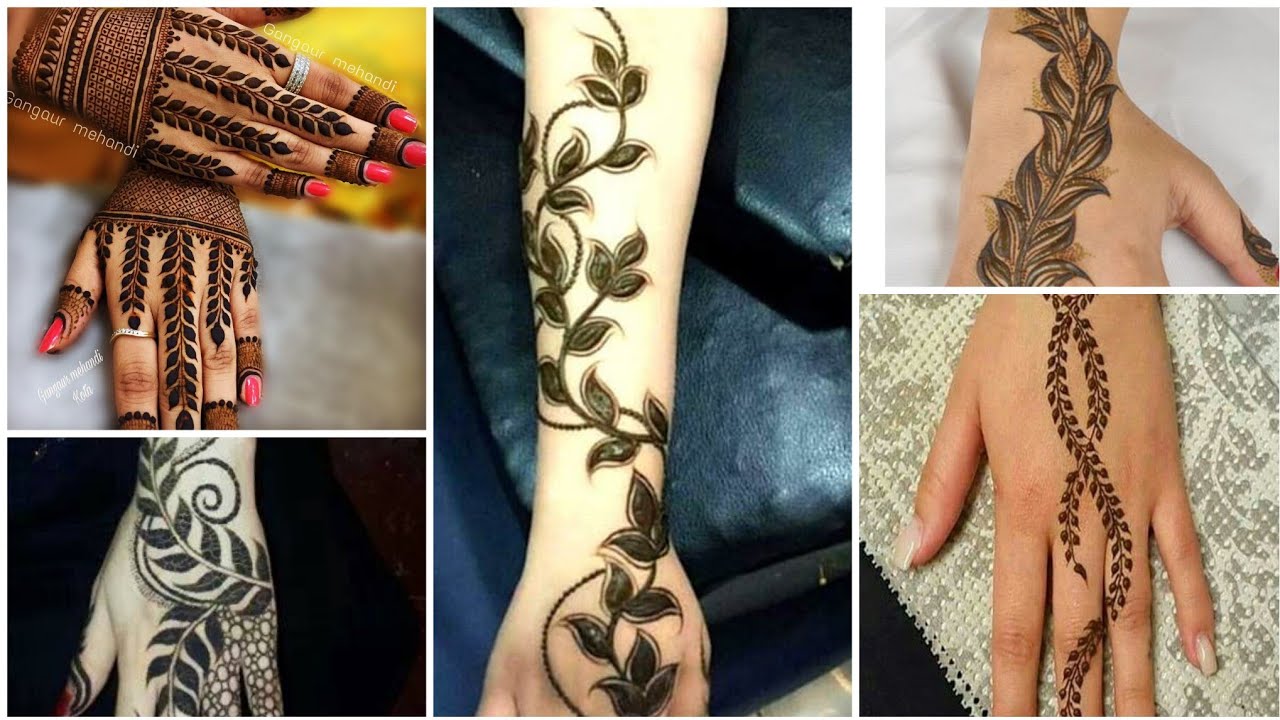 LEAF MEHENDI DESIGN LEAF HENNA YouTube