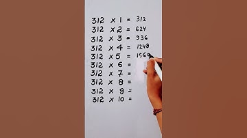 Write the Table of 312 in 18 second only..#maths #mathshack #mathstricks ‎@study_care0 