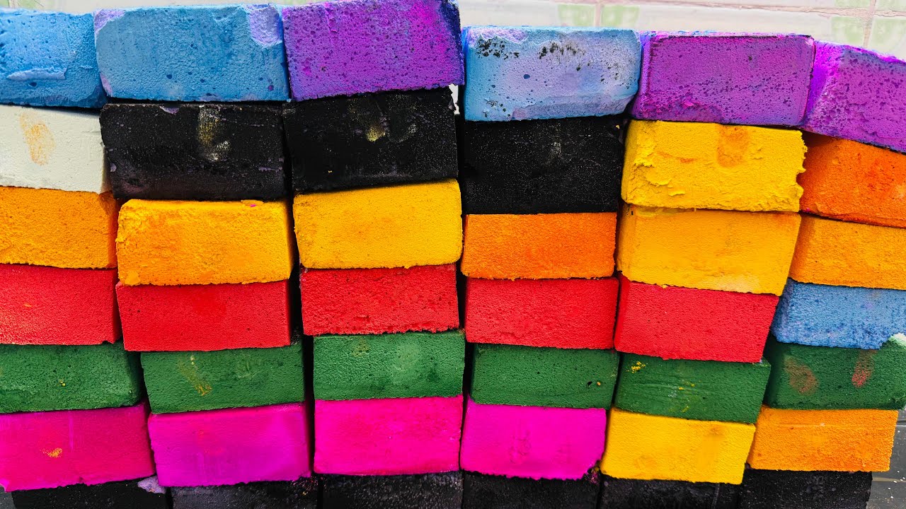 Vibrant CC Dyed Chalk ASMR Crush | Oddly Satisfying ASMR