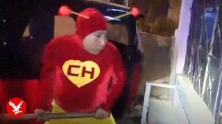 Police officer dressed as cartoon hero leads drugs raid