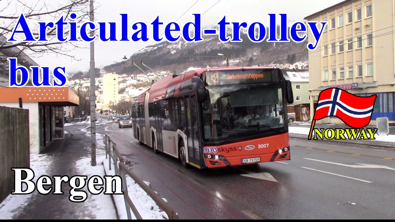 Articulated-Trolley Bus in Bergen, Norway