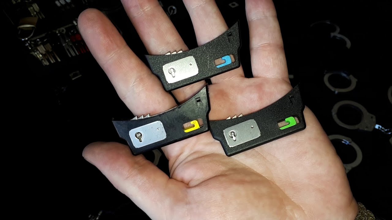 The 3 Security Levels of ASP Handcuff Locks - Yellow Green Blue